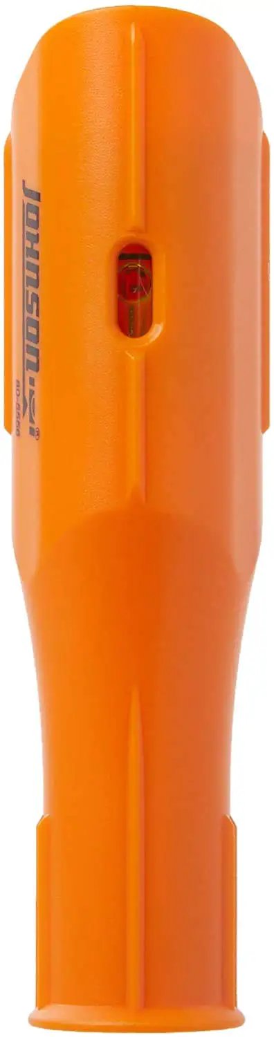 Handheld Sight Level for Surveying and Construction Projects Orange Optical Level Tool with bubble vial, front view.
