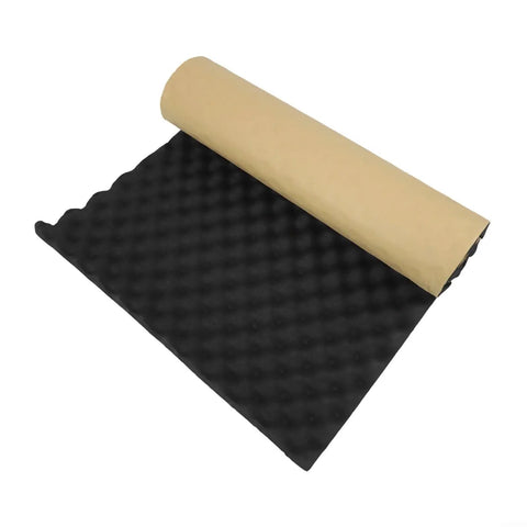 Pro Studio Badass Acoustic Foam Tiles roll showing textured black foam for sound dampening, measures 100 by 50 cm.
