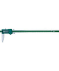 Heavy Duty Electronic Caliper Delivering Knockout Precision Up To Eighty Inches Stainless Steel Digital Gauge showing 128.35 measurement.