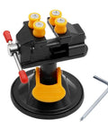 Universal Mini Drill Press Vise With Suction Cup Base 360 Degree Rotation And Quick Tighten Lightweight Aluminum Alloy Clip