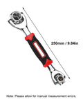 8 In 1 Socket Wrench Set Ultra Versatile Hex Wrench Made From Chrome Vanadium Steel With Non Slip Handle, 250mm length displayed