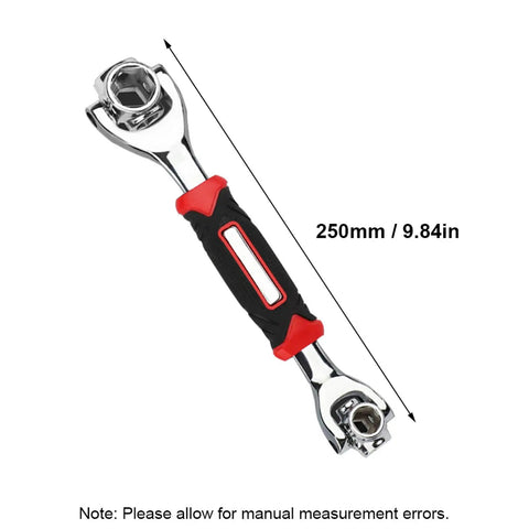 8 In 1 Socket Wrench Set Ultra Versatile Hex Wrench Made From Chrome Vanadium Steel With Non Slip Handle, 250mm length displayed
