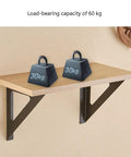Top Notch Wrought Iron Corner Shelf Bracket Delivers Legit Heavy Duty Support For Wall Mounted Storage Systems And Rugged Diy Shelving Setups Across Any Home Or Workspace, supporting a wooden shelf with weights.