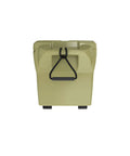 Back view of 111-Quart Desert Tan Tough Cooler With Heavy Duty Wheel Kit Rotomolded Ice Chest For Hunting Fishing And Camping With Elite Thermal Retention Made In USA.