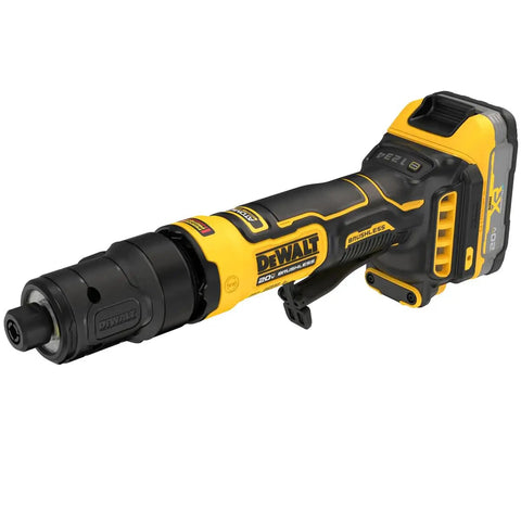 Cordless Die Grinder Kit Leveraging 20V Max Power And Anti Rotation Tech To Zap Kickback Fast Electronic Brake For Precision Grinding Polishing And Cutting Smooth Operator For Hard Shops And Job Sites Gotta Have Tool For Makers, showing a DEWALT cordless tool with brushless motor and durable design.