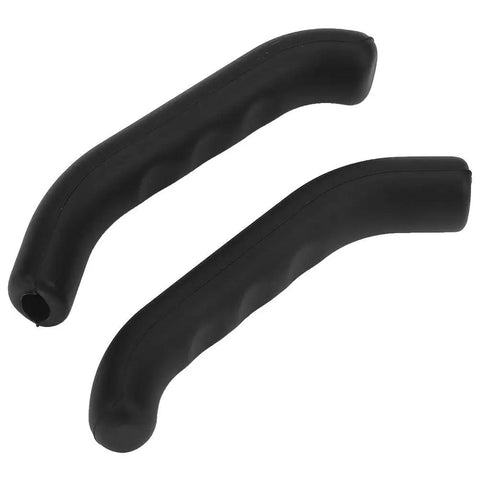 Black silicone No Slip Brake Grip Covers for road and mountain bikes, preventing slippage from sweat and reducing hand fatigue.