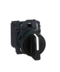 Harmony XB5 Selector Switch For Industrial Machinery With Plastic Bezel, 3 Positions Stay Put Operation, 2 NO Contacts, side view