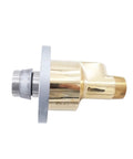 2 Way Flange Rotary Joint Brass Swivel Fitting For Fluid Transfer, Handles Water Hydraulic Air Cooling, Temperature Range 50 To 120 C, Right Or Left Hand Thread, Cold 50 C Spec, Durable Brass Construction, brass flange fitting side view
