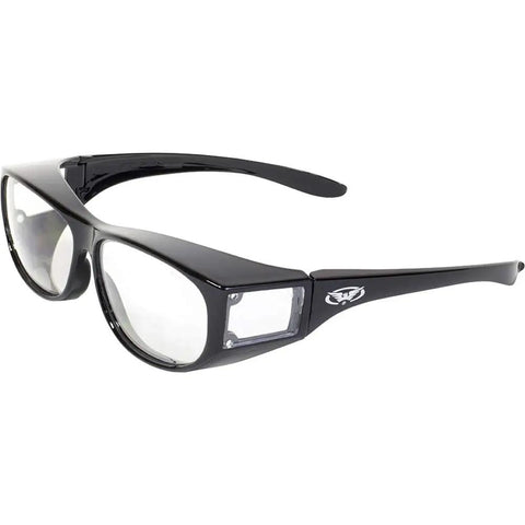 Fit Over Glasses Safety Shield 3 Pack With Clear Smoke And Yellow Lenses For Day Night Rain Durable Shatterproof Polycarbonate UV400 Lenses