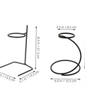 Grab A Fresh Cup With This Premium Solid Metal Coffee Dripper Stand 8.3 in tall black metal drip rack for hand pour brewing.
