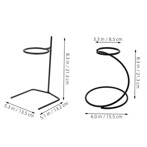 Grab A Fresh Cup With This Premium Solid Metal Coffee Dripper Stand 8.3 in tall black metal drip rack for hand pour brewing.