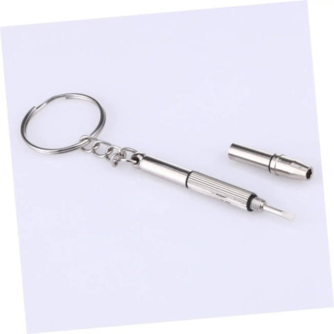 Compact keychain screwdriver from 1000 Pcs Sunglasses Repair Screws Kit With Storage Case For Eyeglasses Watches And Jewelry Compact Grab And Go Tool Set For Quick Repairs And Easy Maintenance.