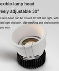 Smooth 10W Dimmable Cob Led Spotlight 12 Pack, Tough Anti Glare Recessed Downlight For House Or Commercial Space, Cri90 Plus Natural White Ceiling Light with adjustable lamp head.