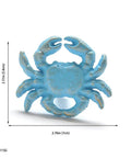 Crab handle from 4 Piece Mediterranean Blue Iron Cabinet Knobs Set With Seahorse, Starfish, Crab, And Shell Handles For Cabinets