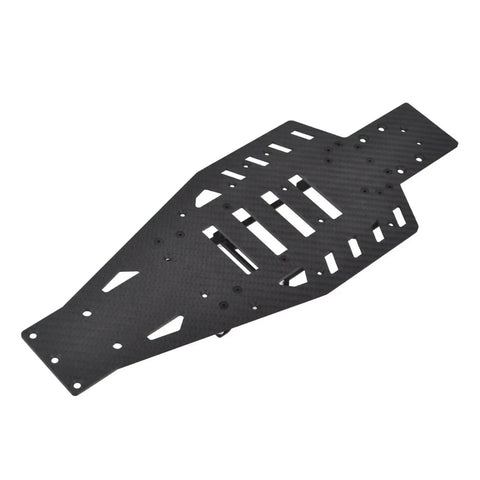Carbon Fiber 1/10 RC Chassis Lower Frame Upgrade for Bandit, Rustler, VXL 2WD adjustable durable RC car part top view