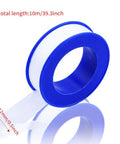 30 Pack One Half Inch Teflon Tape Industrial Thread Seal Tapes For Plumbing Waterproof Seals 394 Inch Each Roll Perfect For Plumbers And DIY Projects On Threaded Pipes, close-up