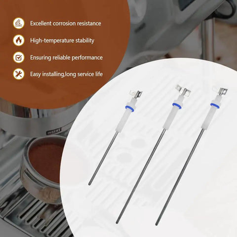 Premium Steam Probe Replacement Kit For Breville And Sage Dual Boiler Espresso Makers showing three metal probes with blue detailing.