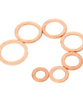120 Piece Sump Plug Washer Set Dope Copper, 8 Sizes, Clear Plastic Box, Perfect For Cars, Boats, Generators And Heavy Machinery, Durable Hardware Kit For Leak Free Seals And Quick Repairs, copper washers