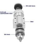 Precision Unpowered Spindle Assembly Featuring Slick B16 Drill Chuck and M10 Shaft Sleeve for DIY Mini CNC Milling Rigs and Bench Tools Rock Solid Build internal components including M10 sleeve, slider, and drill chuck.