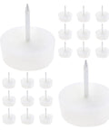 100 Pcs Nail In Furniture Glides For Sofas And Tables Round White Plastic And Metal Leg Protectors Non Slip Floor Grips Featured