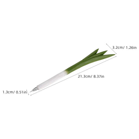 Scallion Shape Wooden Gel Ink Two Piece Pen Set With Comfortable Grip And Easy Care Plastic Body, cute plant design
