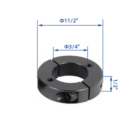 4 Pack Shaft Collar Three Quarter Inch Bore Made From 1045 Steel Double Split Clamp On Design One And A Half Inch Outer Diameter Half Inch Thick With M4 Set Screws Beefy Durability Corrosion Resistant