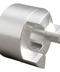 Tight Fit Aluminum Jaw Coupling Hub With One Inch Bore that provides smooth power transmission, featuring a solid aluminum construction.