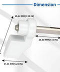 White Sliding Door Thumb Turn Lock For Pella Interior Handles, Aluminum Alloy Construction, with Dimensions in Millimeters