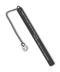 Stainless steel bookmark with humorous quote and chain charm. Funny Nerdy Engineer Bookmark Gift For Engineers And Engineering Students Inspiring Quote For Mechanical Electrical Civil Software Engineers Ideal Graduation Gift Or Desk Accessory.