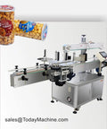 Heavy Duty Automatic Linear Labeling Machine For Plastic Glass Bottles Using Hot Melt Glue To Apply Opp Bopp Labels with jars.