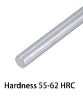 Two 8mm by 1200mm Linear Motion Rods With Chrome Plated Rails For 3D Printer CNC DIY Builds, Top Notch Toughness And Precision, HRC55 62 Hardened Steel, Ultra Straightness Under 0.1mm Per Meter, Metric h8 Tolerance, chrome rod end view