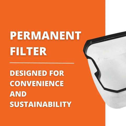 Permanent Fleece Filter Bag Replacement For Turbo I And II Dust Extractors High Capacity Dust Control shown in close-up