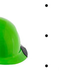 DAX Carbon Fiber Full Brim Safety Helmet 50 50 Lime Green Black Ultra Lightweight Shell side view