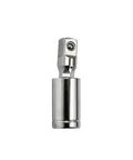 Beefed Up One Quarter Inch Universal Joint Swivel Socket Adapter With 360 Degree Rotating End, Impact Socket Extension, CRV Steel, Heavy Duty Chrome Vanadium Build For Tight Angles, Obstructed Areas, And Narrow Spaces, shown front view