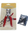 Easy Press Snap Fastener Pliers Kit With 108 Snaps 3/16 Inch for shirts jeans jackets bags crafts clean finish quick install