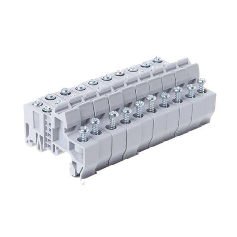 Ten Pack Din Terminal Blocks End Stop Bracket For EUK And EUK2 C Type G5AB Compatible Durable Electrical Wiring Block Kit
