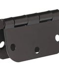 4 Inch Indoor Flat Iron Door Hinge Matte Black Plastic Rounded Corner For Doors And Windows, Easy Install, Built To Last