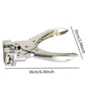Hisxrcal T Shape Hole Punch Handheld Slot Cutter Tool For Card Name Tags Scrapbooking Projects Easy Portable Design, shown with size dimensions.