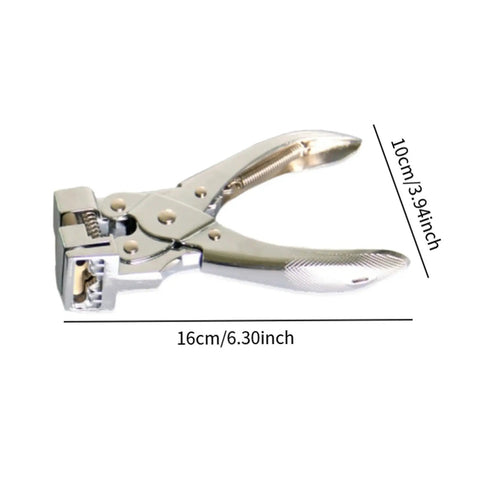 Hisxrcal T Shape Hole Punch Handheld Slot Cutter Tool For Card Name Tags Scrapbooking Projects Easy Portable Design, shown with size dimensions.