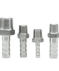 Heavy Duty Stainless Steel NPT Male Hose Barb Pipe Fitting Connector Kit, 1 Eighth To 2 Inch NPT Sizes, 304 Stainless