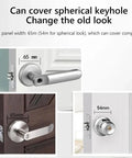 Straight Up Secure Zinc Alloy Fingerprint Door Lock With Two Backup Keys For No Extra Hustle Keyless Entry Smart Home Security Interior Door Handle Hardware and Heavy Duty Auto Lock System Quick Recognition Indoor Office with measurements