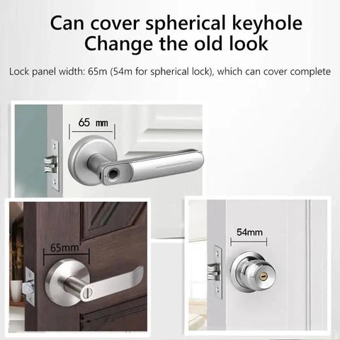 Straight Up Secure Zinc Alloy Fingerprint Door Lock With Two Backup Keys For No Extra Hustle Keyless Entry Smart Home Security Interior Door Handle Hardware and Heavy Duty Auto Lock System Quick Recognition Indoor Office with measurements