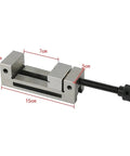 2-Inch Fast Moving Vise For Quick Clamping And Precision Workholding With Replaceable Jaws And Clamping Slots, V-Shaped Design