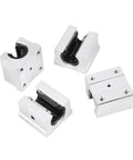 Four UU sliding blocks for Two Piece SBR12 Linear Guide Rail Kit, 800mm heavy duty aluminum, designed for CNC machines.