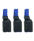 3-Piece EC5 Series RC Battery Adapter Kit for Quadcopters and Multirotors, Converts One Female EC5 to Two Male Plugs, connectors shown