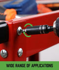 10 Piece Quarter Inch Extension Socket Drill Bit Holder Set with Quick Change Hex Shank used in electric drill on metal surface