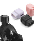 Shimano EW EC300 4 Pin To Type C Converter and 12 Speed Di2 Charger Cable in black, pink, purple.