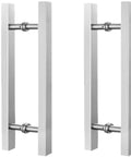 Modern Brushed Stainless Steel Barn Door Handle Push Pull For Interior And Exterior Doors Black Finish Commercial Grade Built To Last For Solid Wood Or Glass Doors Easy Install 1 Piece