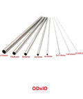 Eight 304 stainless steel capillary tubes, front view; OD 12–0.5 mm, ID 10–0.2 mm, length 300 mm