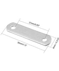 Stainless Steel Corner Brace Repair Plates For Furniture Pack Of 20 Or 50 30mm By 8mm Easy Screw Mounting To Reinforce Chests Cabinets Windows And Beds Built To Last Heavy Duty Brackets For Quick DIY Fixes showing dimensions